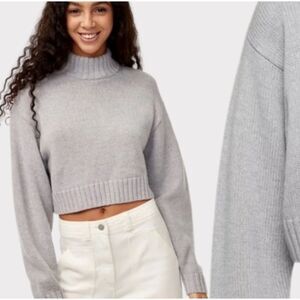 Wilfred Merino Wool Blend Cropped Turtleneck Sweater XXS